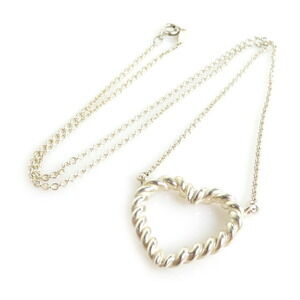 Tiffany Co Twisted Heart Necklace Sterling Silver